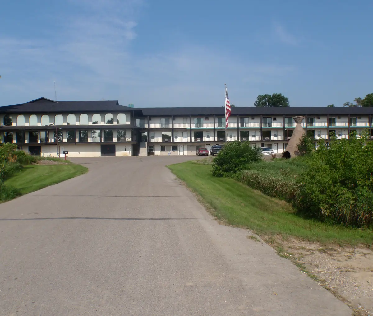Road leading to a motel