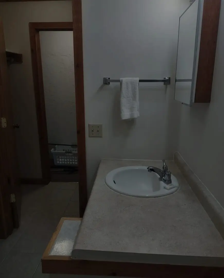 Small bathroom vanity area